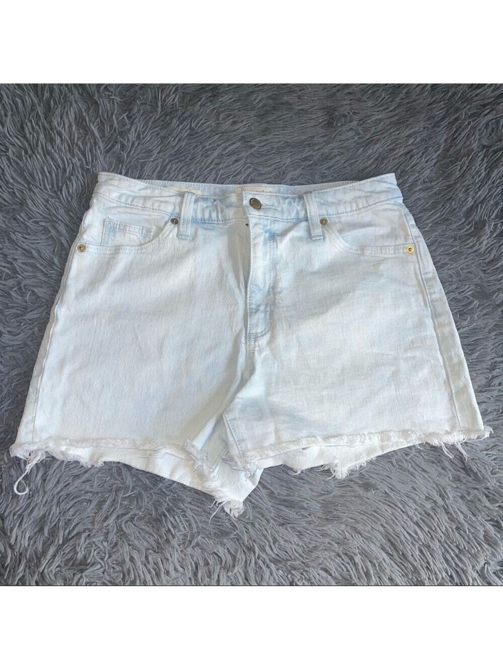 Universal Thread Vintage Midi Shorts Blue- Distressed